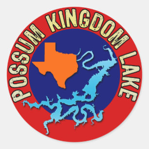 Opossum-Kingdom See, Texas Runder Aufkleber