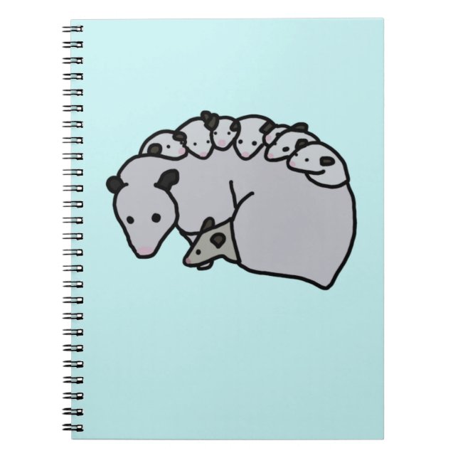 Opossum Mom with her Babies Notizblock (Vorderseite)