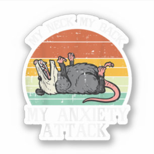 Opossum My Neck Back Angstangriff Possum Song Wo Aufkleber