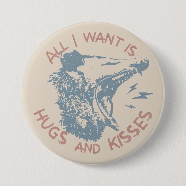 Opossum Possum für die Liebe Button (Vorderseite)