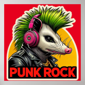 OPOSSUM PUNK ROCK GRÜNE 2 POSTER