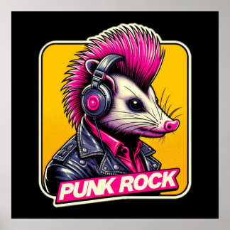 OPOSSUM PUNK ROCK PINK 3 POSTER