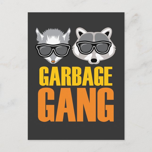 Opossum Raccoon Gift Garbage Gang Rodent Tier Postkarte (Vorderseite)