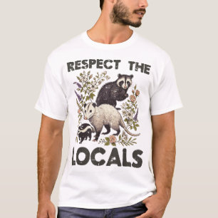 Opossum Respekt Lokale Raccoon Skunk Possum Men T-Shirt