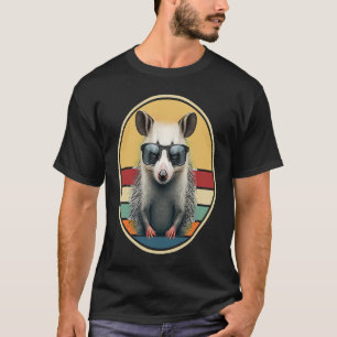 Opossum Retro-Outfit Cool Animal Frisst Müll Possu T-Shirt