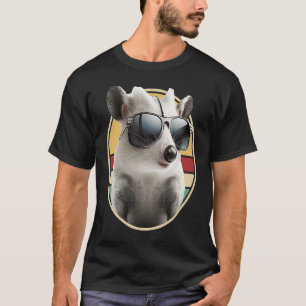 Opossum Retro Outfit Cooles Tierfutter T-Shirt