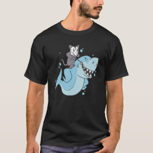 Opossum Riding Shark Possum T-Shirt