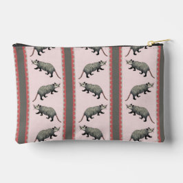 Opossum Stripe Zipper Pouch Zubehörtasche
