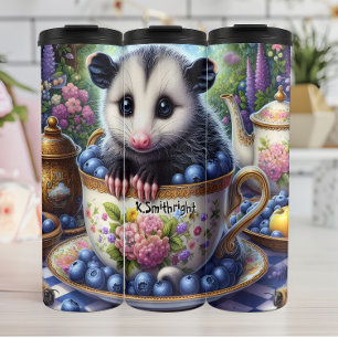Opossum Tea Party Thermosbecher