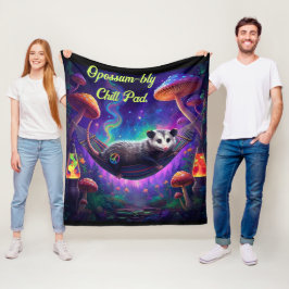 Opossum Trippy Psychedelic Hippie Custom Personal Fleecedecke