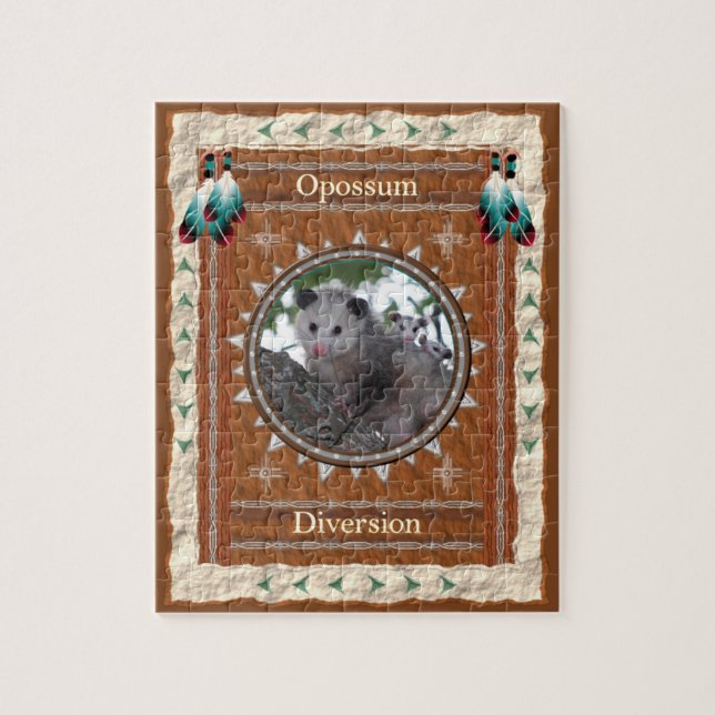 Opossum -Umleitung- Jigsaw Puzzle mit Box (Vertikal)