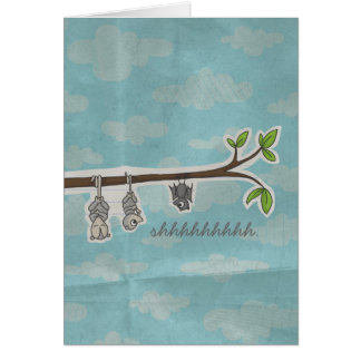 Opossum-und Schläger-Karte, shhhh.