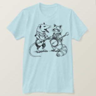 Opossum- und Waschbär-Banjo-Band T-Shirt