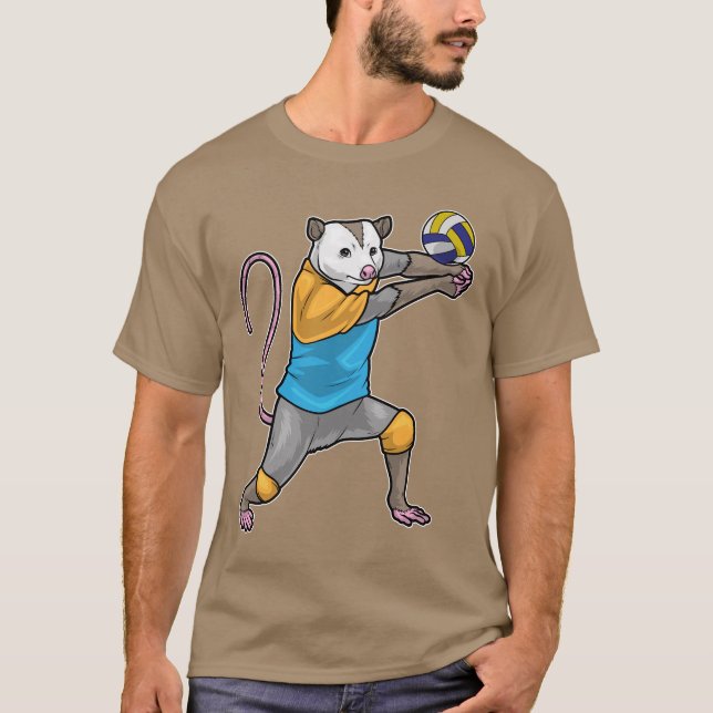 Opossum Volleyball-Spieler Volleyball T-Shirt (Vorderseite)