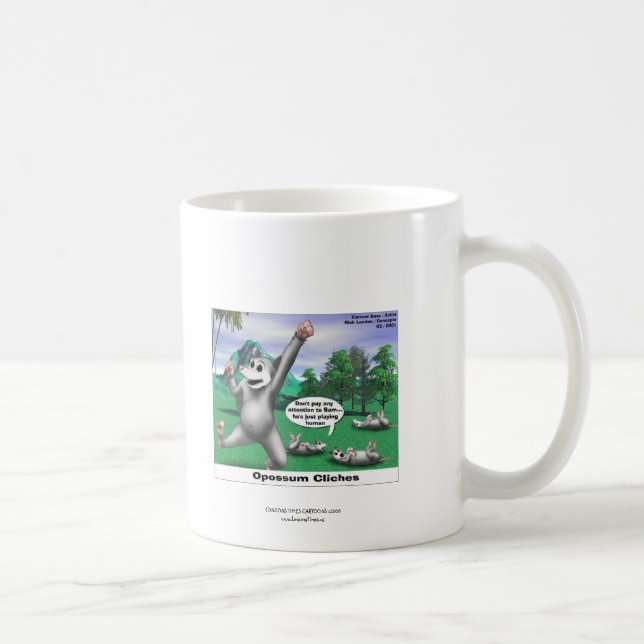 OPossummen Cartoon Funny Coffee Tasse spielen (Rechts)