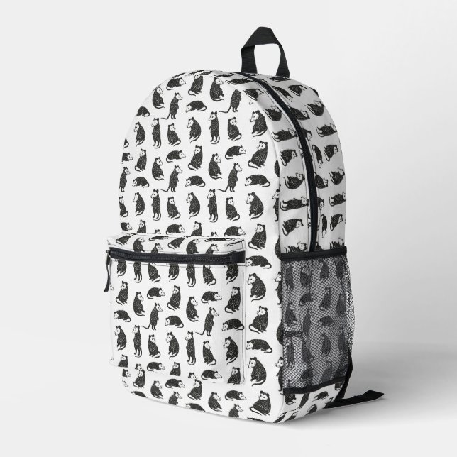 Opossums Bedruckter Rucksack (Rückseitige Ecke Rechts)