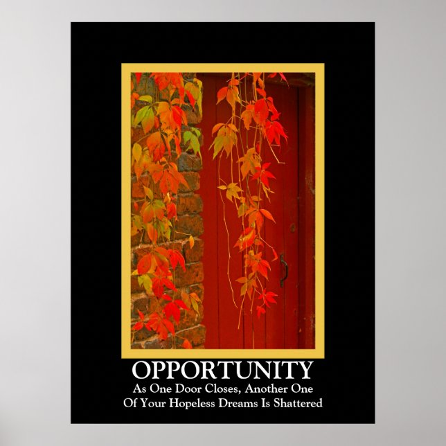 Opportunité ~ Poster démotivationnel (Devant)