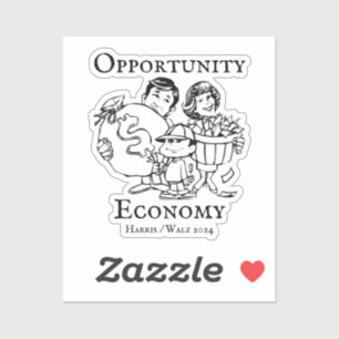 Opportunity Economy Harris Walz 2024 Aufkleber