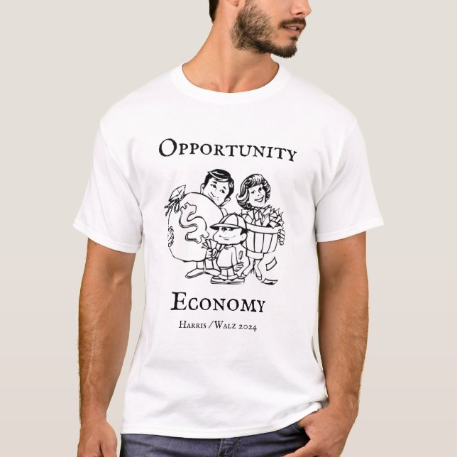 Opportunity Economy Harris Walz 2024 T-Shirt (Vorderseite)