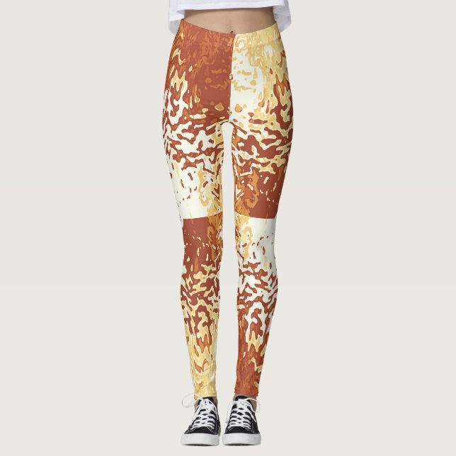 Opposites Attract Pumpkin Orange Leggings (Devant)