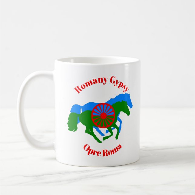 Opre Roma Romany Sinti und Roma Coffee Tasse (Links)