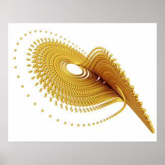 Optical Art Lorenz Goldenes Fraktal Attraktion Zwe Poster