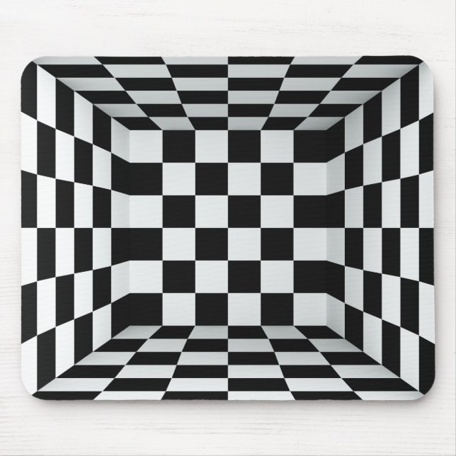 Optical Illusion Karo Mousepad (Vorne)