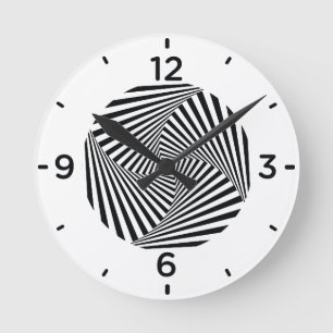 Optical Illusion Runde Wanduhr