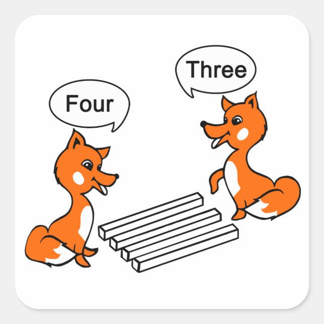 Optical illusion Trick Quadratischer Aufkleber (Vorderseite)