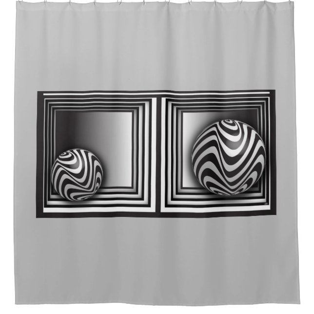 Optik durch Formen Duschvorhang (Vorderseite)