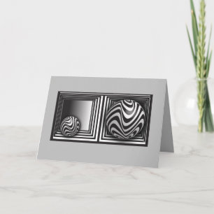 Optik durch Formen Grußkarte Karte