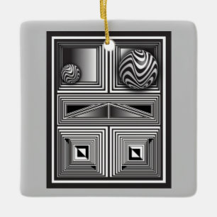 Optik durch Formen Keramikornament