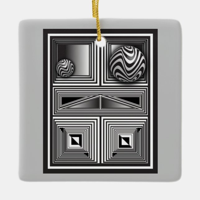 Optik durch Formen Keramikornament (Vorderseite)