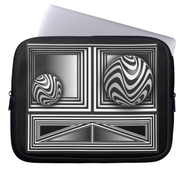 Optik durch Formen Laptop-Sieb Laptopschutzhülle (Vorderseite)