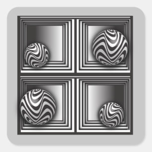 Optik durch Formen Quadratischer Aufkleber