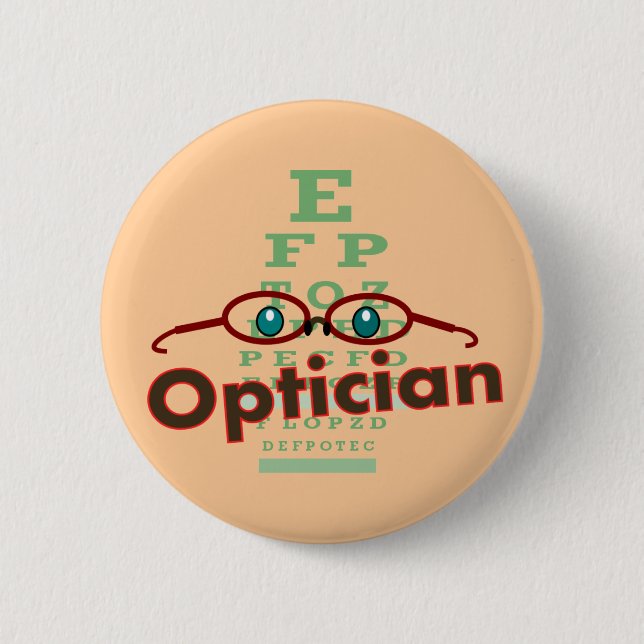 Optiker--Augendiagramm Geschenke Button (Vorderseite)