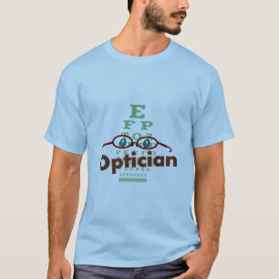 Optiker--Augendiagramm Geschenke T-Shirt