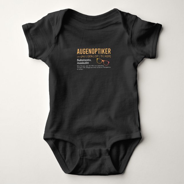 Optiker Baby Strampler (Vorderseite)
