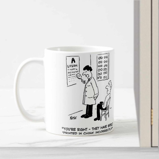 Optiker, der einen Augentest durchführt Kaffeetasse (Von Creator hochgeladen)