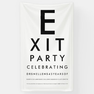 Optiker-Ophthalmologe-Abschieds-Ruhestandsfeier Banner