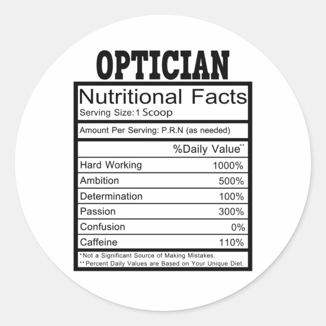 Optiker Runder Aufkleber (Vorderseite)