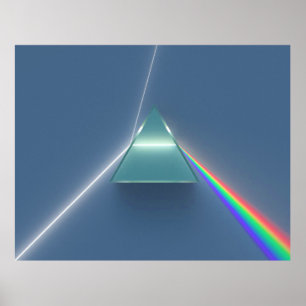 Optikprisma-brechendes und reflektierendes Licht Poster