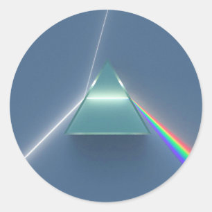 Optikprisma-brechendes und reflektierendes Licht Runder Aufkleber