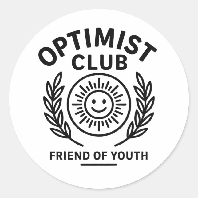Optimierungsklub Runder Aufkleber (Vorderseite)