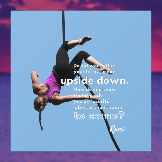 Optimismus im Angesicht des Wandels Blau Fensteraufkleber (Von Creator hochgeladen)