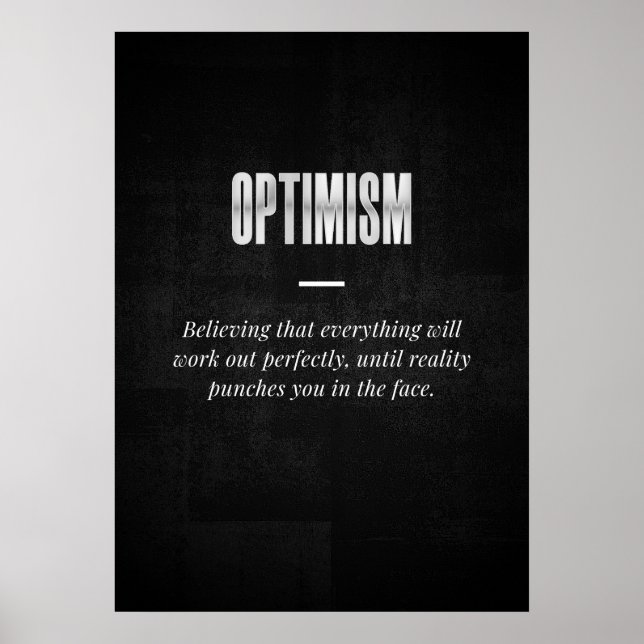 Optimismus Poster (Vorne)