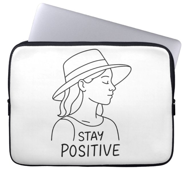 Optimismus und Stärke der positiven Strahlung blei Laptopschutzhülle (Vorderseite)