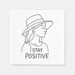 Optimismus und Stärke der positiven Strahlung blei Serviette
