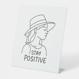 Optimismus und Stärke der positiven Strahlung blei Sockelschild