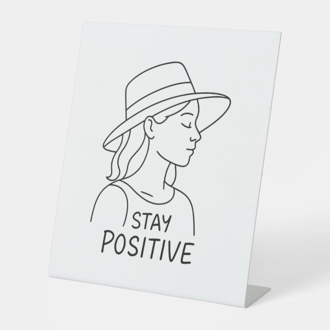 Optimismus und Stärke der positiven Strahlung blei Sockelschild (Vorderseite)